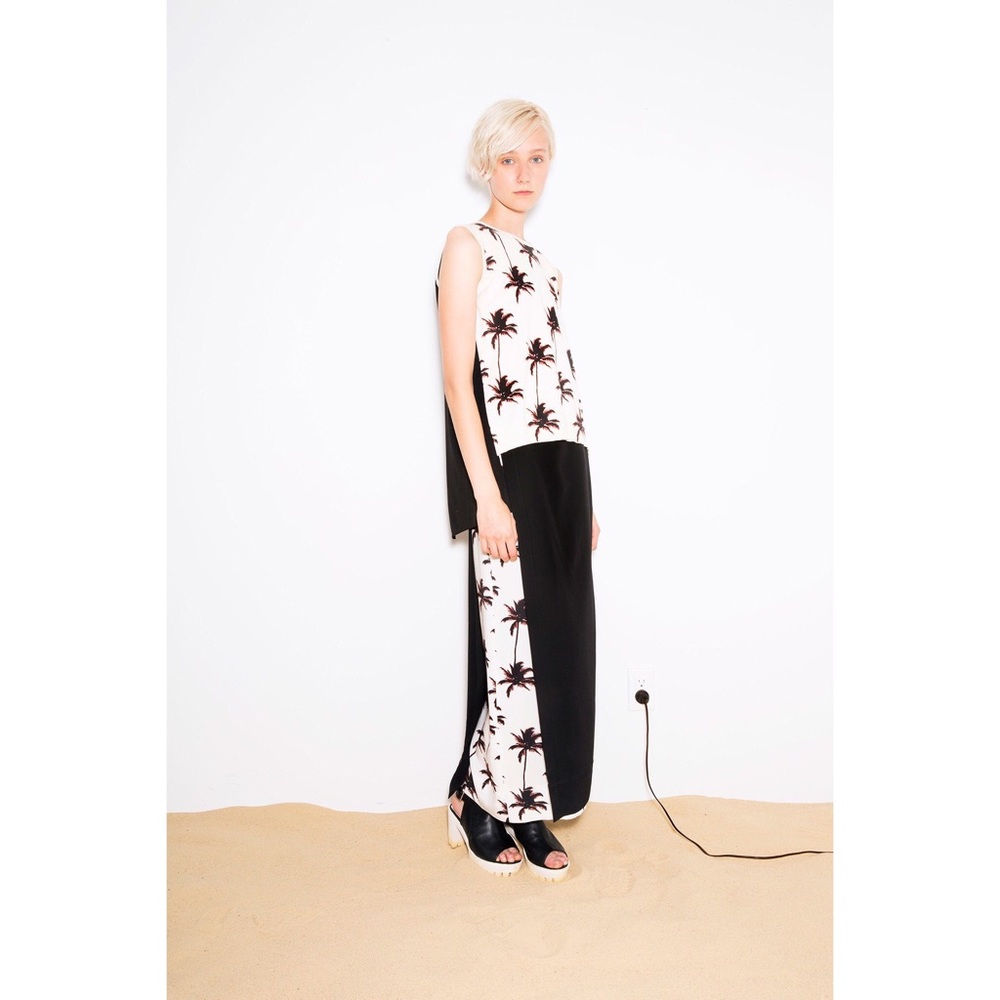 NWT Cut25 by Yigal Azroüel Palm Tree Maxi Skirt